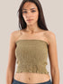 Elastic voile tube top